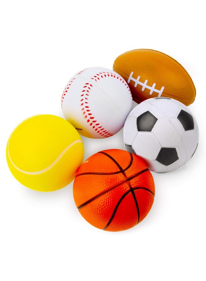 BOLEY Boley Sports Ball Set - 5 Pack Mini Soccer Ball, Football, Basketball, Baseball, and Tennis Ball - Soft, Safe, Durable, and Kid-Friendly Playground Balls for Indoor and Outdoor Play - Ages 3 and Up - Image 1