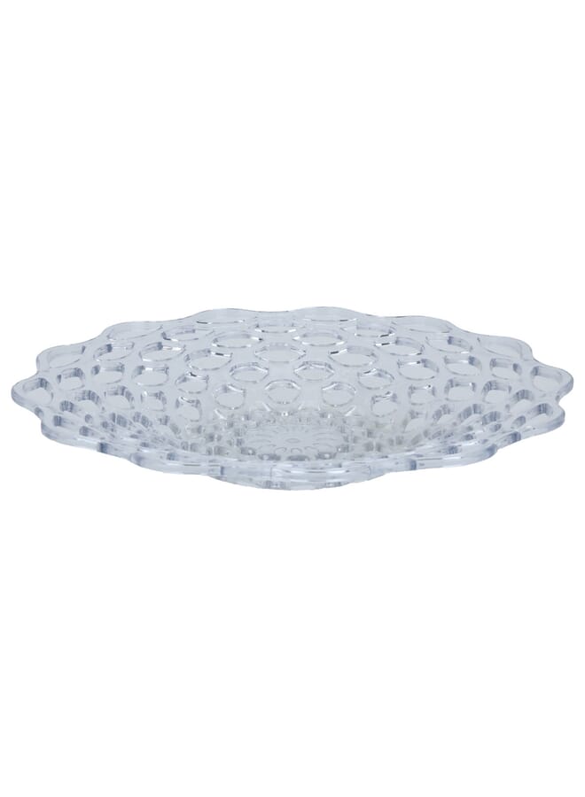 Alsaif Gallery Flat transparent Turkish acrylic fruit bowl - Image 1