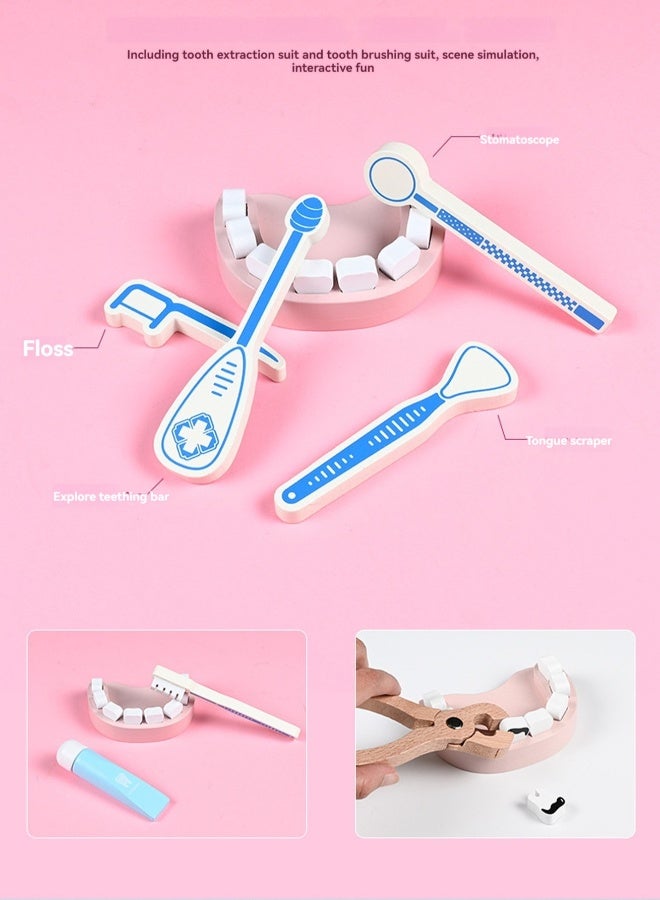 43 Pieces In A Box, Wooden Simulation Baby Injection And Medical Experience, Children'S Play House Doctor Toy Set Gift  - Image 5