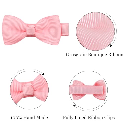 CÉLLOT Baby Girls Hair Clips 25PCS Fully Lined Tiny 2" Hair Bows Alligator Clips for Infants Toddlers - Image 3