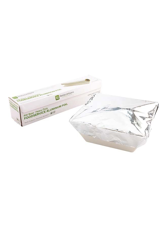 Restaurantware RW Base 18 Inch x 500 Feet Aluminum Foil, 500 Oven-Safe Aluminum Foil Roll - Freezer-Safe, Heavy Duty, Silver Aluminum Foil Wrap, With Cutter, For Food - Image 4