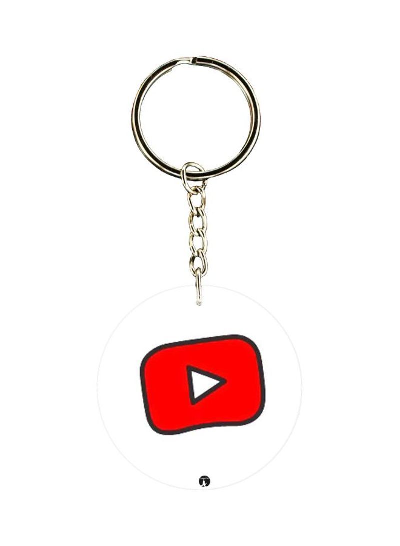 YouTube Printed Double-Sided Keychain