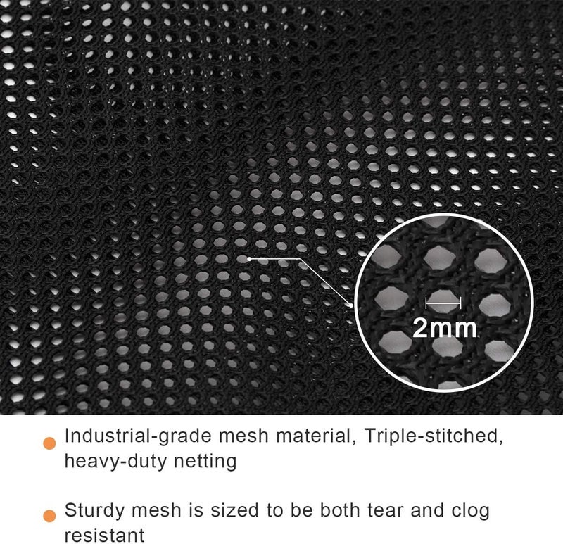 Coolrunner Pump Barrier - 12" x 15.7" Pond Filter Mesh Bag for Biological Filters (Black) - Image 3