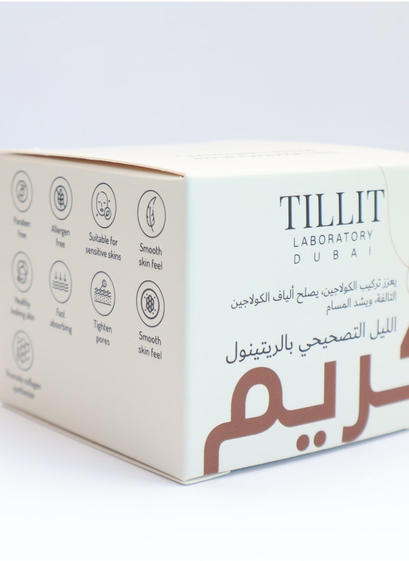 TILLIT LABORATORY - Retinol correcting night cream for smooths and renews 50 ml - Image 1