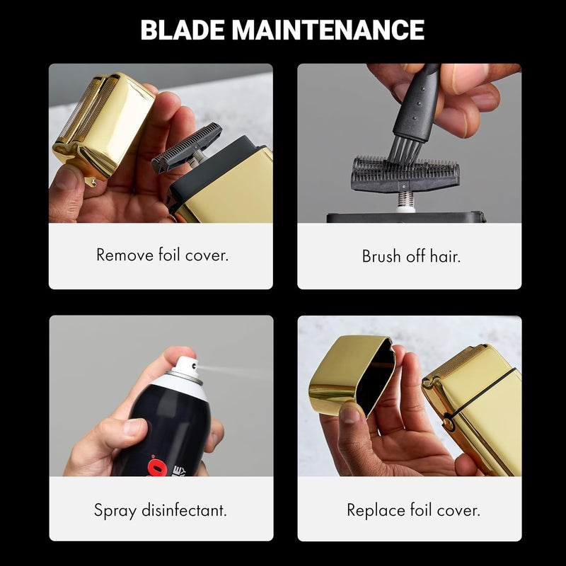BaBylissPRO Baberology Double Foil Shaver FXFS2G GOLDFX Professional Electric Shaver - Image 5