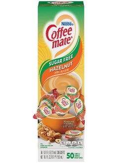 Coffee Mate Nes98468 Sugar Free, Hazelnut, Liquid Creamer, .375Oz, 50/Box
