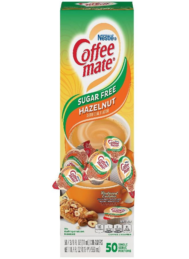 Nestle - Coffee Mate Nes98468 Sugar Free, Hazelnut, Liquid Creamer, .375Oz, 50/Box - Image 1
