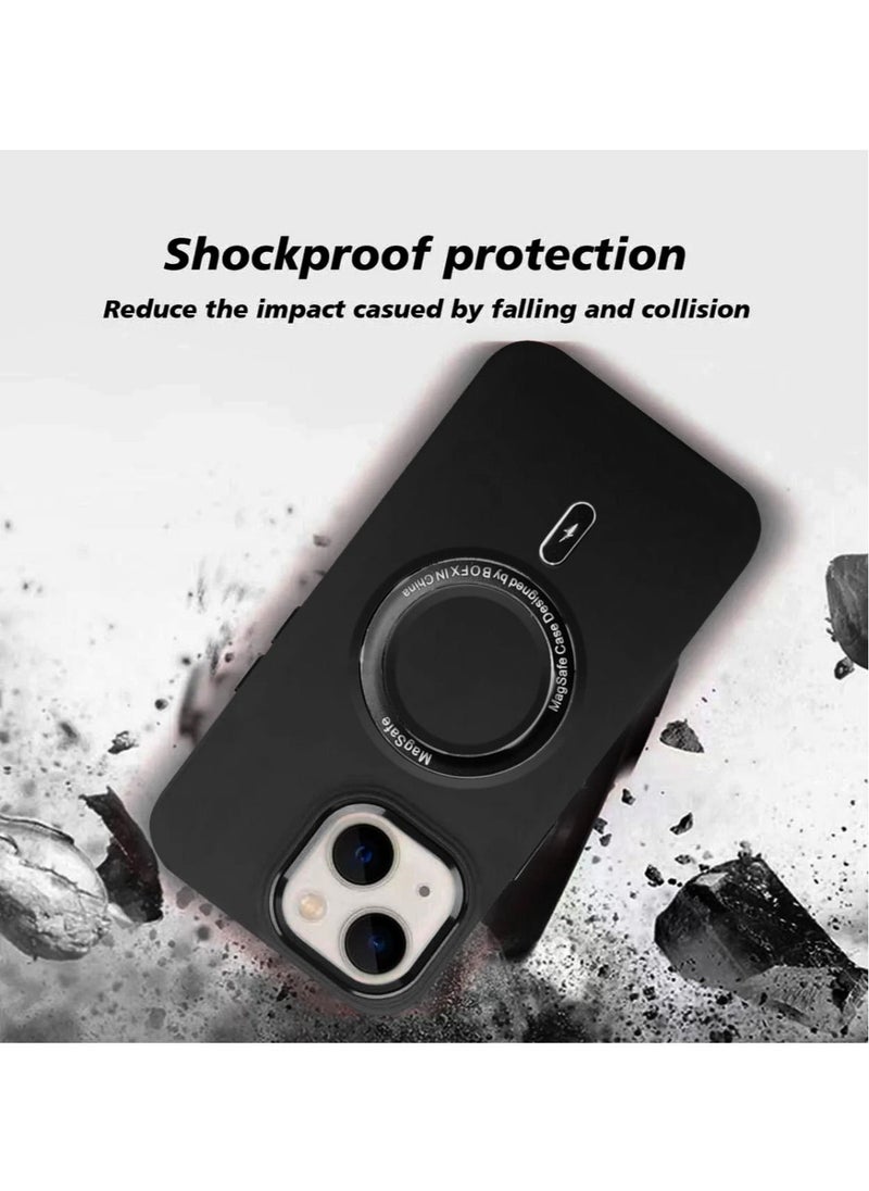 Premium Electroplated MagSafe Silicone Case Cover for Apple iPhone 15 Plus - Ultimate Shock Absorption, Secure Grip, and Anti-Slip Design