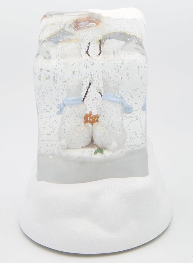 رومان فانوس روماني مضيء على شكل دببة قطبية تحمص المارشميلو - فانوس لامع بتأثير دوامي مستمر، زينة لعطلة الشتاء - Image 4