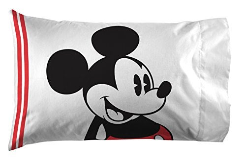 Jay Franco Jay Franco Mickey Mouse Jersey Classic 1 Pack Pillowcase  DoubleSided Kids Super Soft Bedding Official Product
