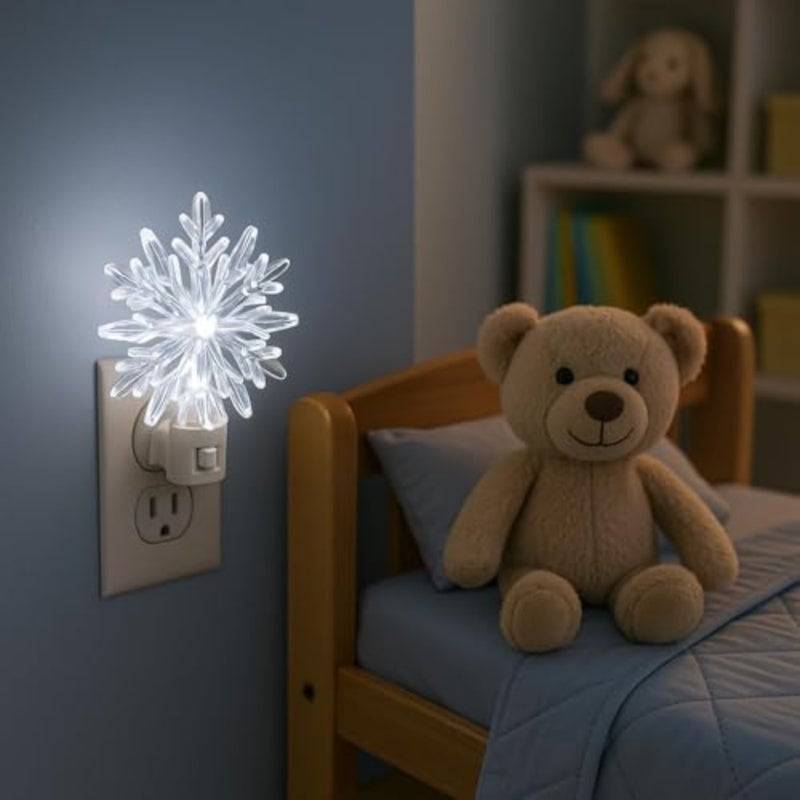 LED Lamp Pure White Christmas Decoration Night Light with Swivel Plug - Image 3