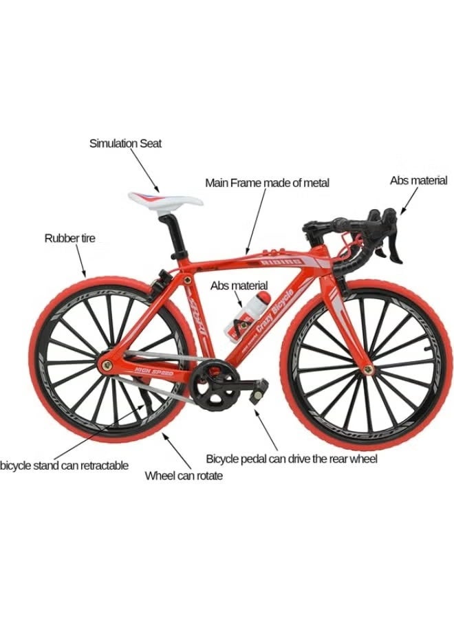 1:8 Scale Die-Cast Road Bike Model - Assorted Color Miniature Bicycle for Collectors, Dioramas, and Toy Vehicle Enthusiasts - Image 2