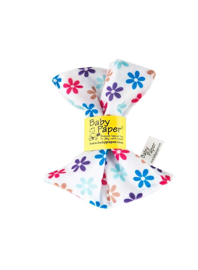 Baby Paper Original Baby Paper - Crinkle Teether and Sensory Toy for Babies and Infants | Flower Print | Non-Toxic, Washable | Great for Baby Showers - Image 3