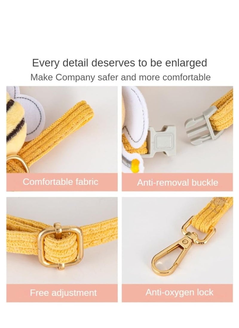 A.M - Cat Harness | Small Cat Harness Bite Resistant Escape Proof,120cm Easy Control Traction Rope for Puppy Rabbit Kitten Soft Leash - Image 1