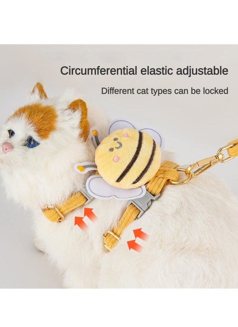 A.M - Cat Harness | Small Cat Harness Bite Resistant Escape Proof,120cm Easy Control Traction Rope for Puppy Rabbit Kitten Soft Leash - Image 1