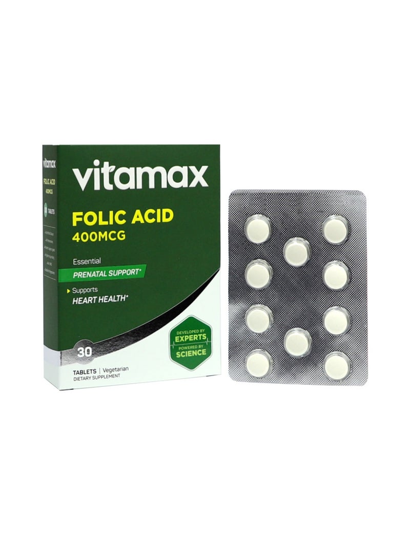 Vitamax Folic Acid 400 mcg Tablets 30's - Image 3