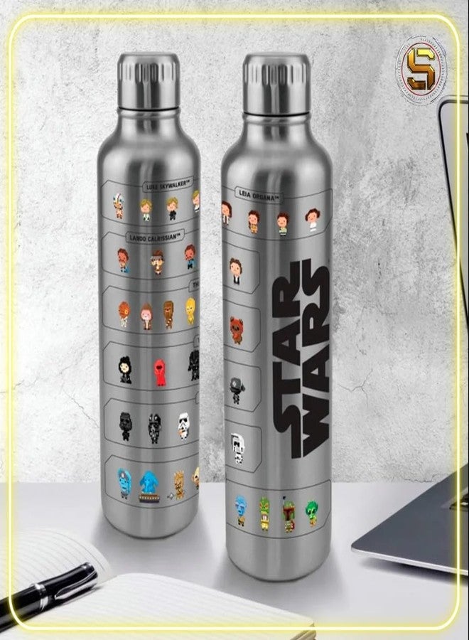 Paladone Star Wars Official Licensed Metal Water Bottle, Gamer and Comic Series Fan Decor and Gift, Disney Desk Accessory for All Ages, Collectors Drinkware with Movie Characters - Image 2