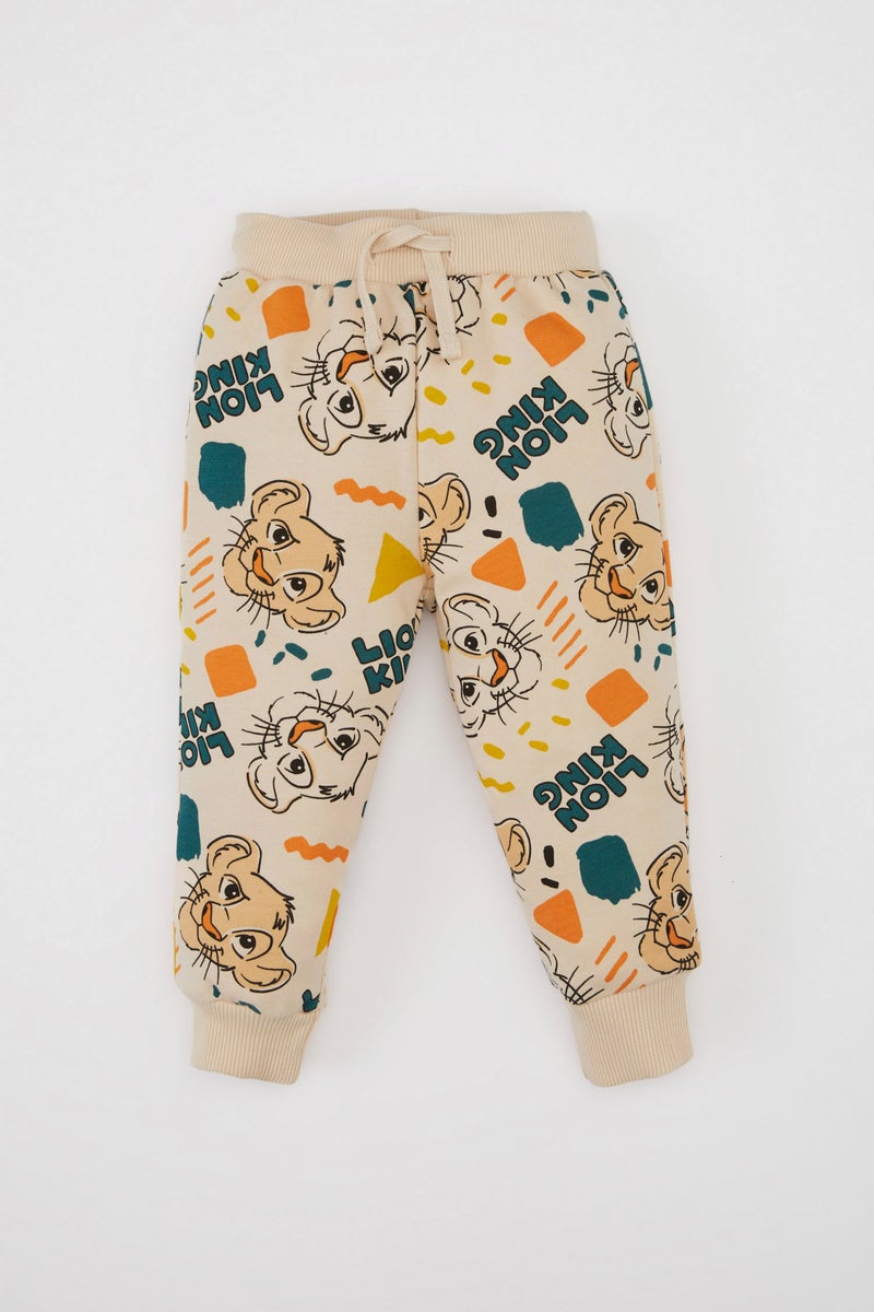 DeFacto Beige Baby Boy Disney Lion King Sweatshirt Sweatpants 2 Piece Set Casual - Image 2
