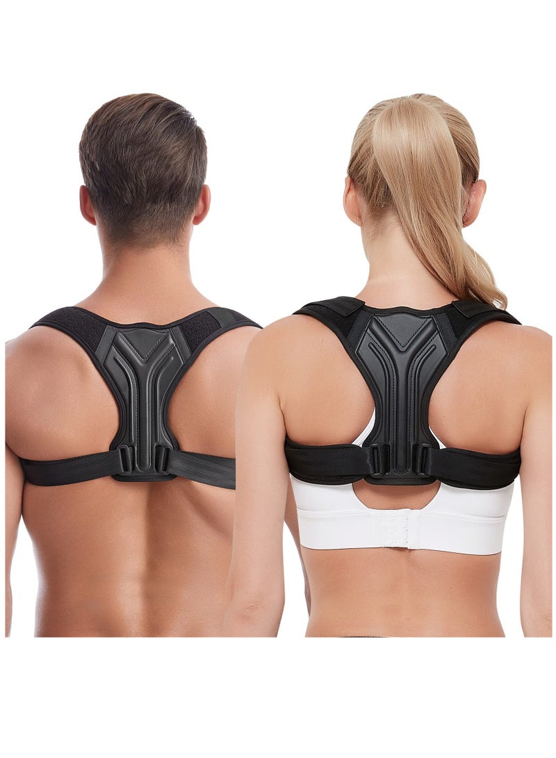 Back Correction Strap, Adjustable Posture Corrector Spine Straightener for Relief of Neck Shoulder Pain Develop Good Seated Standing for Men Women Elderly Teens (1PCS M) - Image 1
