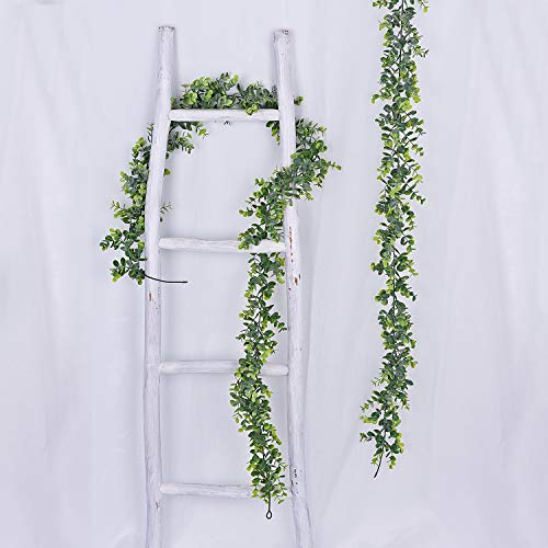 Lvydec 2 Pack Artificial Eucalyptus Garland, Fake Eucalyptus Greenery Garland Wedding Backdrop Arch Wall Decor, 5.5 Feet/Strand Fake Hanging Plant for Table Festival Party Decoration - Image 2