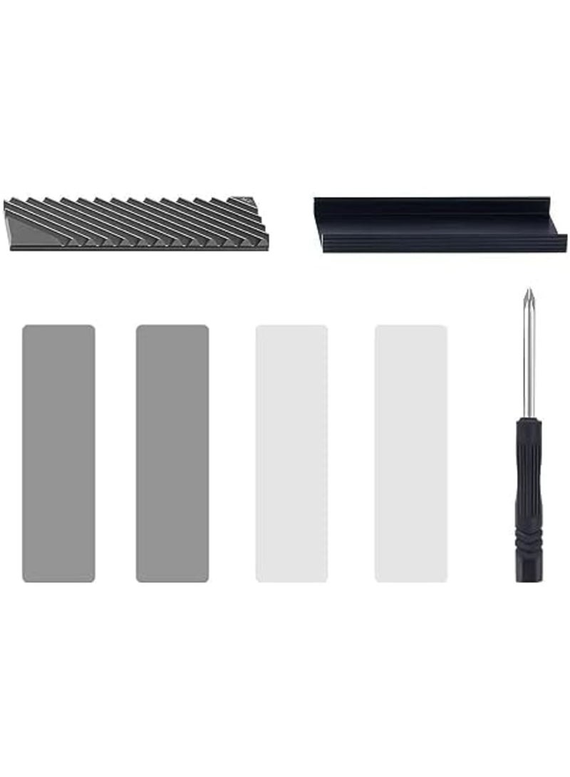M.2 Heatsink Cooler, M.2 2280 SSD Heatsink, Aluminum Double-Sided NVME Heat Sinks for PS5 Computer PC -Grey - Image 5