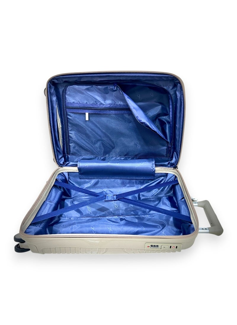 Generic - Khaki Infinity Set of 3 Trolley SuitCases Small | Medium | Large Trolley - Image 1