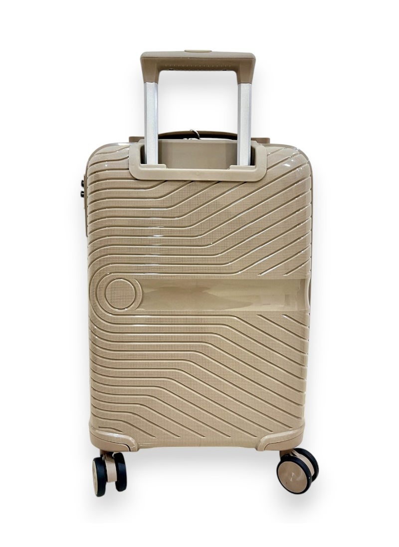 Generic - Khaki Infinity Set of 3 Trolley SuitCases Small | Medium | Large Trolley - Image 1