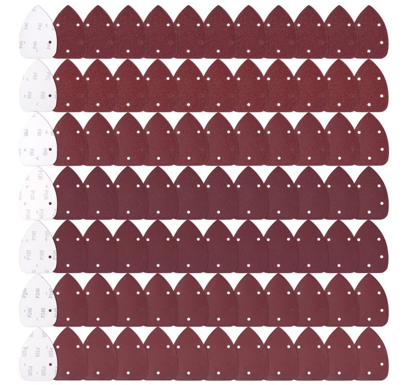 MIDO PROFESSIONAL ABRASIVE 84 PCS Mouse Detail Sander Sandpaper Sanding Paper Assorted 40/60/80/120/180/240/320 Grits