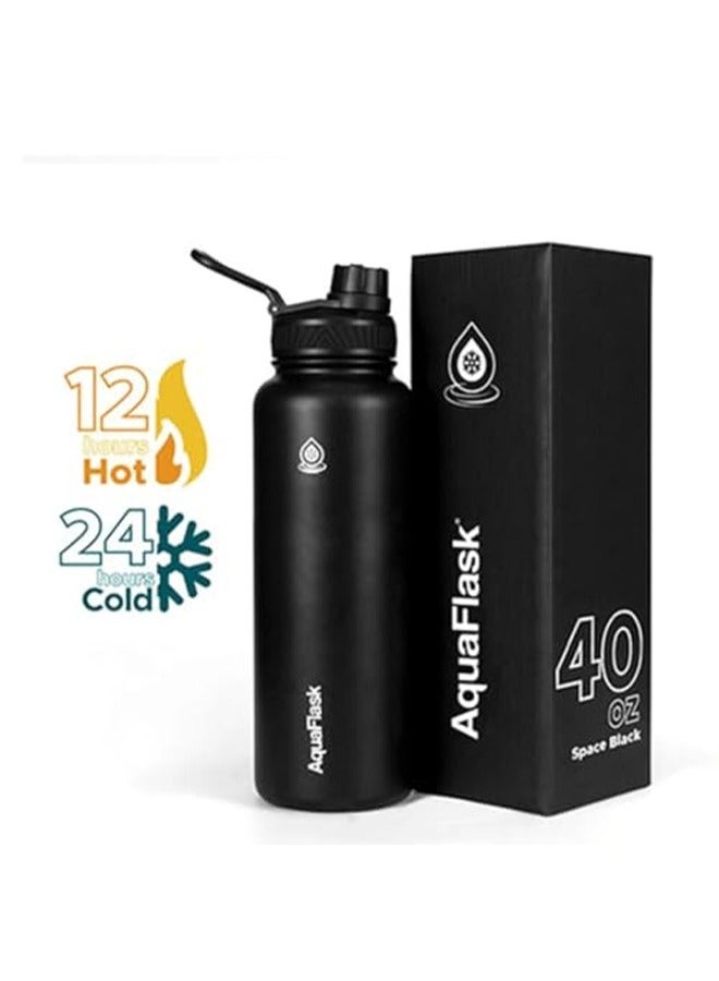 AquaFlask Insulated Stainless Steel Water Bottle, 40oz/1200ml, Double-walled Vacuum Thermos for Hot and Cold Drinks, 12-hour hot or 24-hour cold retention, BPA-free, for Gym and Work - Image 1