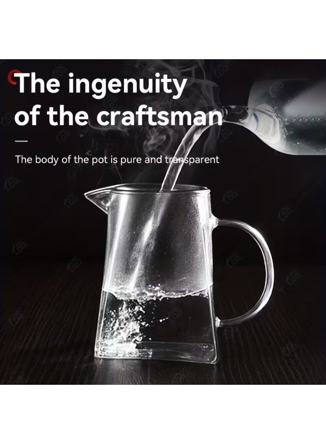 🍃 Large Capacity Glass Teapot with Stainless Steel Filter – Thick, High-Temperature Resistant Teapot for Loose Leaf Tea - Image 4