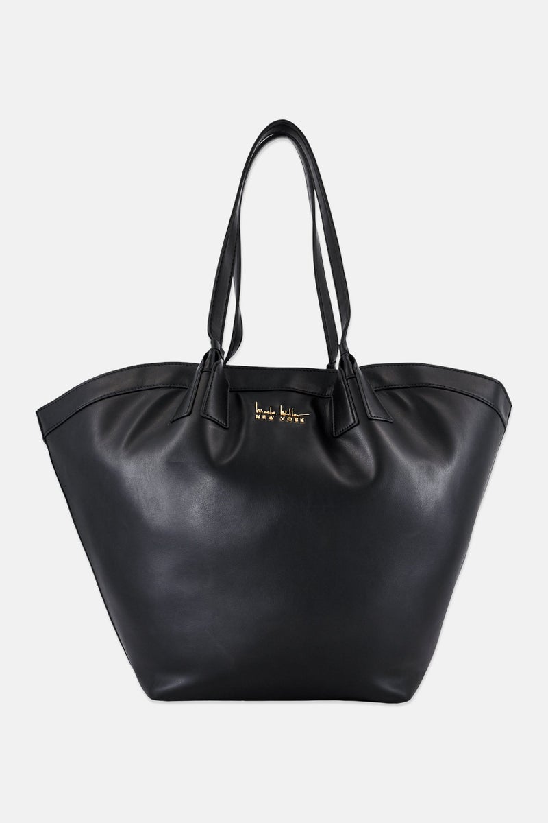Nicole Miller Women Brand Logo Tote Bag, Black - Image 1