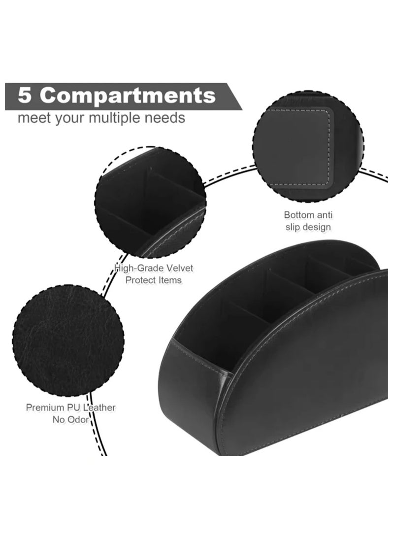 Remote Control Holder with 5 Compartments Remote Control Box for Desktop Storage Media Player Heater Controllers - Image 4