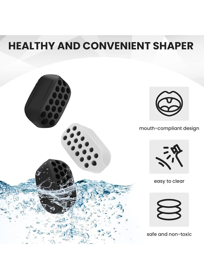 4-Piece Jaw Exerciser for Men and Women Food Grade Silicone Face Shaper Set Jawline Sculpting Tool Double Chin Reducer Chewing Trainer BPA Free