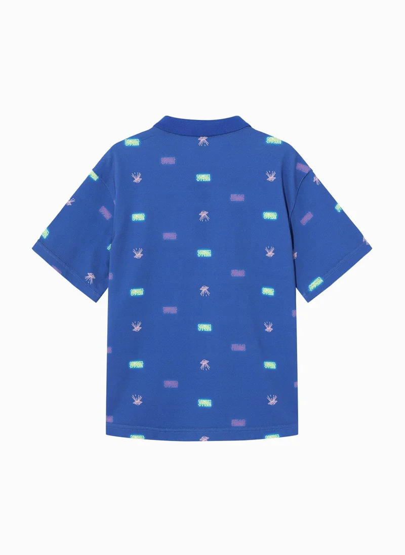 Balabala Kids Boy Lapel short-sleeved T-shirt