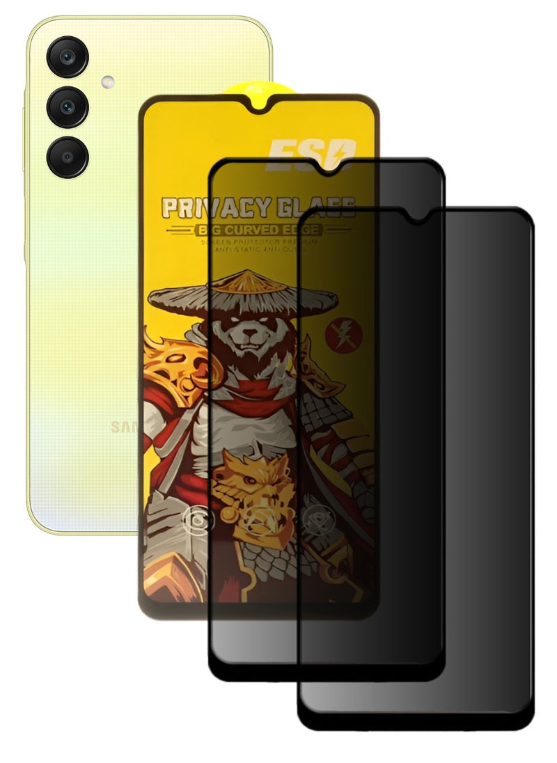 ESD 2 Pieces Tempered Dustproof Privacy Glass Screen Protector Compatible For Samsung Galaxy A25 - Image 1