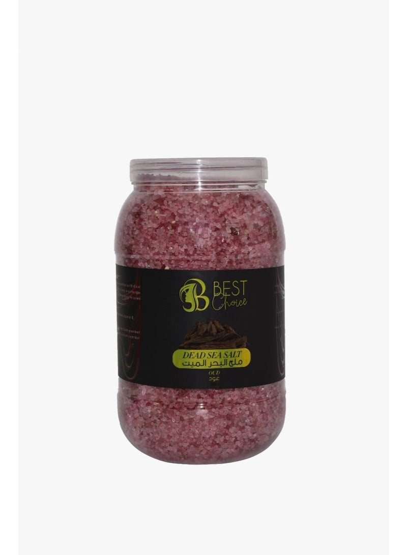 Best Choice Dead Sea Salt Premium Natural Bath Salt 5Kg Jar for Skin Body Hair Care and Relaxation - Oud - Image 1