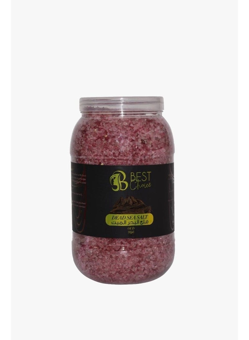 Best Choice Dead Sea Salt Premium Natural Bath Salt 5Kg Jar for Skin Body Hair Care and Relaxation - Oud - Image 1