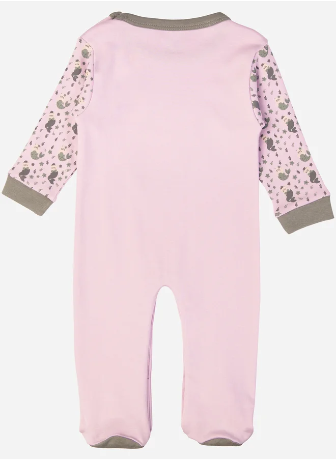 Babies Basic Babies Basic Printed Cotton Long Sleeves Sleepsuit