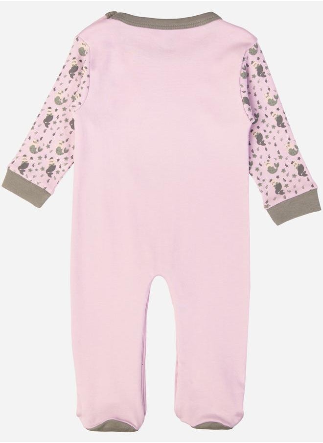 Babies Basic Babies Basic Printed Cotton Long Sleeves Sleepsuit  - Image 2