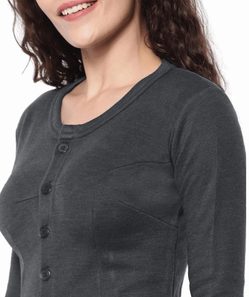 Dollar Women's Regular Thermal Blouse (MWLC-01-LDS-PO1-BLOUSE-BLK_Black XL) - Image 2