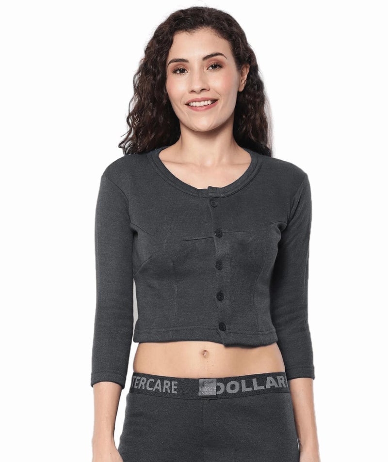 Dollar Women's Regular Thermal Blouse (MWLC-01-LDS-PO1-BLOUSE-BLK_Black XL) - Image 4