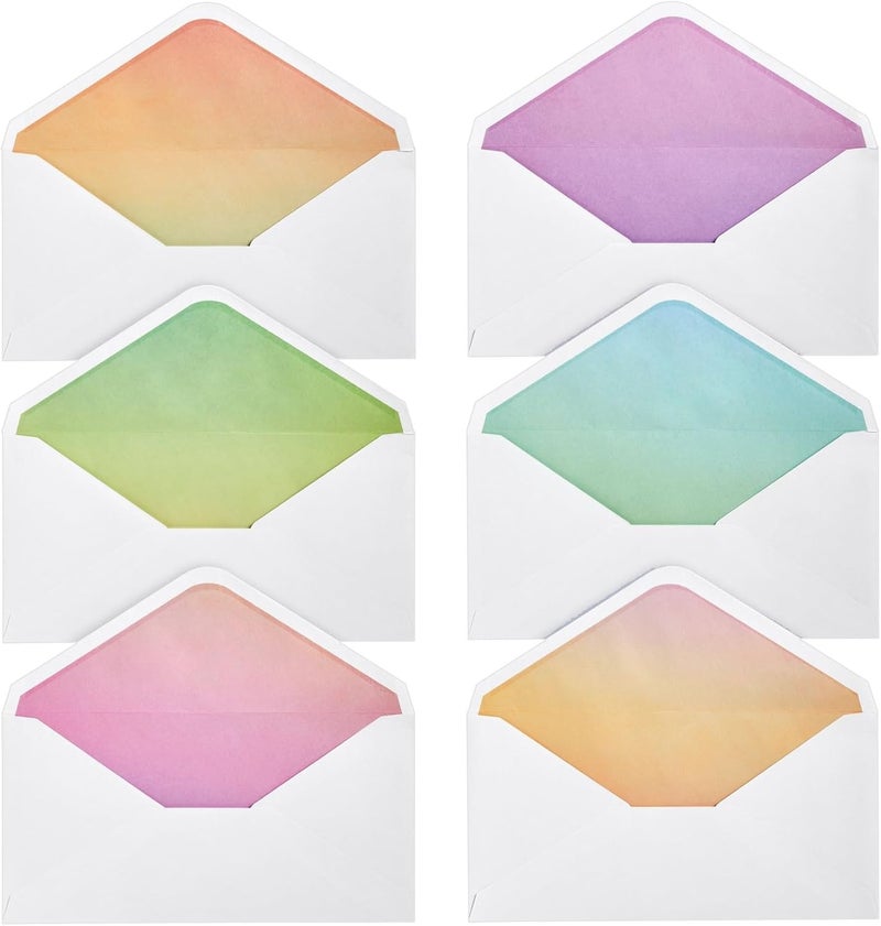 Paper Junkie Letter Writing Stationery Paper & Envelopes Set - 6 Watercolor Gradient Designs, 60 Lined Sheets & 30 Envelopes (10.25 x 7.25 In) - Image 4