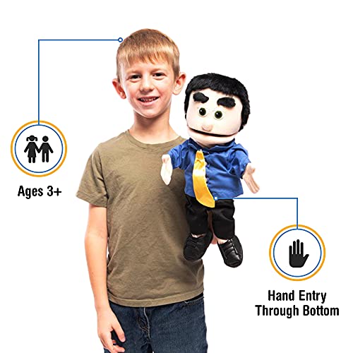 Silly Puppets 14" George, Peach Dad/Businessman, Hand Puppet - Image 2