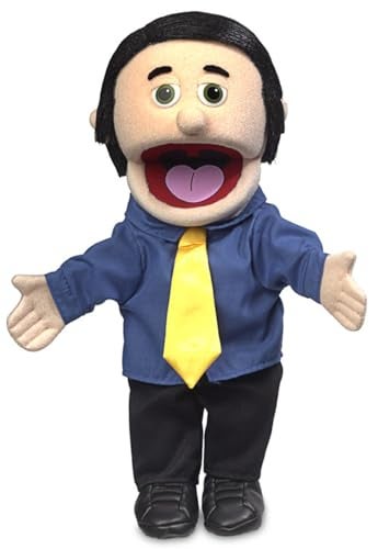 Silly Puppets 14" George, Peach Dad/Businessman, Hand Puppet - Image 1