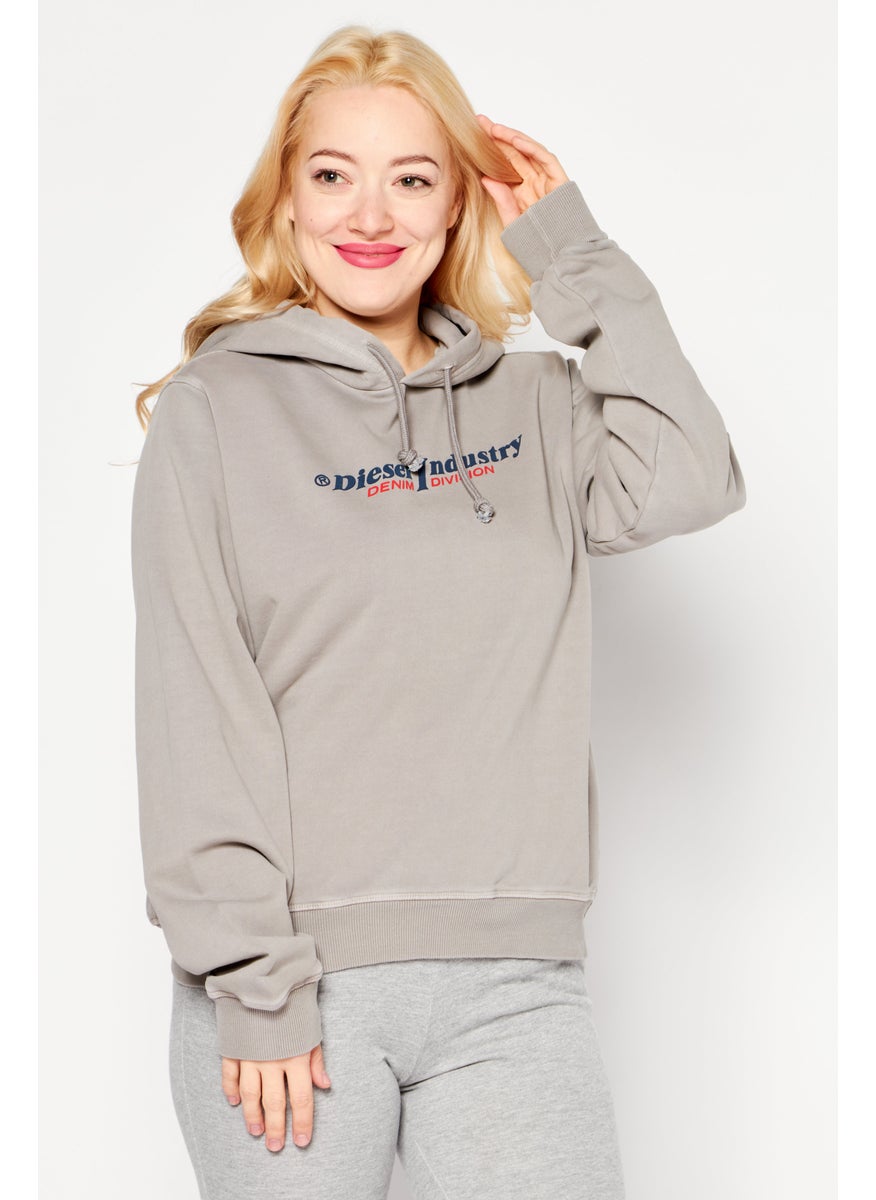 Women Long Sleeve Brand Logo Hoodie, Grey - pzsku/ZDF4AEF858AEB99F4B1A6Z/45/_/1724351281/e468e488-685b-470e-8323-5412c5b58c0a