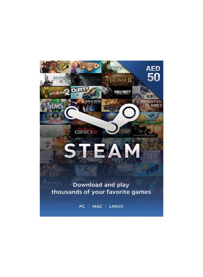 Steam Digital Gift Card -UAE 50 AED