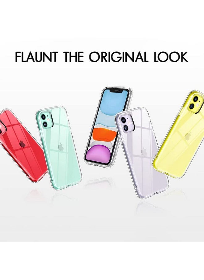ذا جيفت كارت جراب خلفي فائق الهجين من TheGiftKart لهاتف iPhone 11 | تصميم مقاوم للصدمات | حماية الكاميرا من الصدمات | جراب خلفي صلب ممتص للصدمات لهاتف iPhone 11 (PC & TPU، ظهر شفاف للغاية، جوانب شفافة)  - Image 5