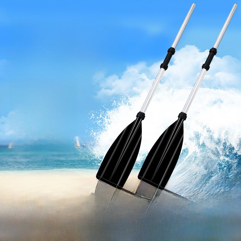 in stock fast-hair aluminum alloy boat oar rowing paddle rubber boat oar plastic boat pulp kayak oar inflatable boat oar board(2 paddles, 1.25 m) - Image 2