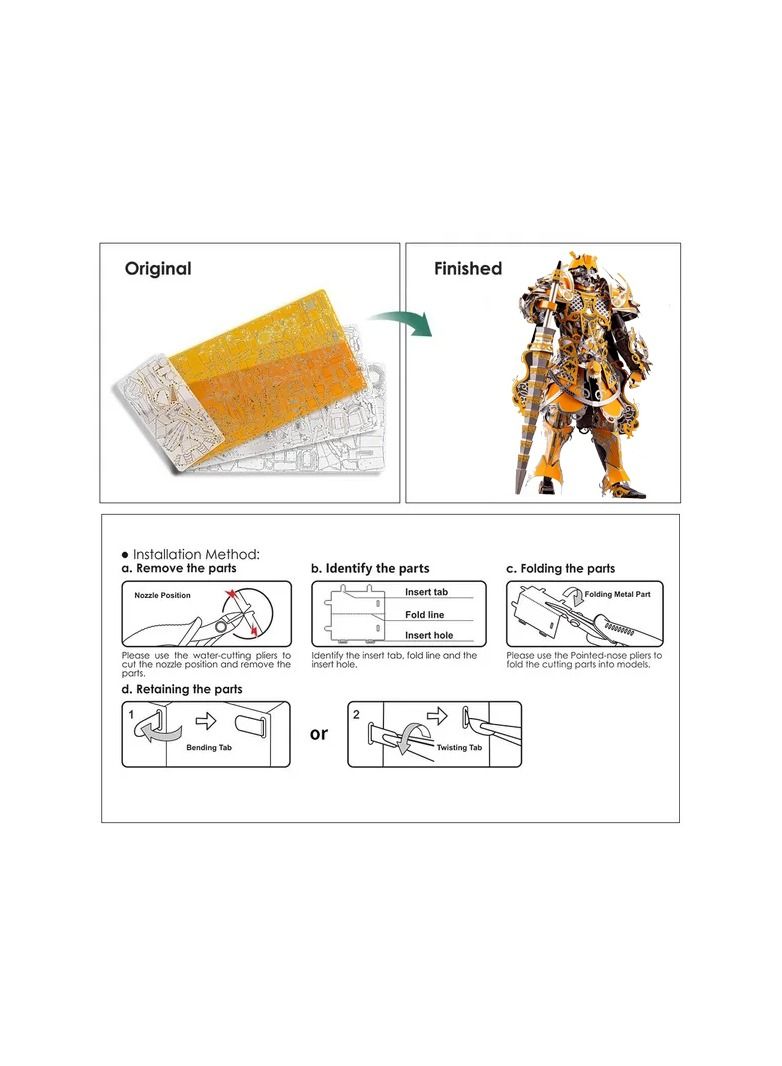 1-Piece 3D Metal Puzzle Mythology King Kong Model Building Toy,DIY Laser cuts Assemble Jigsaw Toy,Desktop Decoration Gift for Adults - Image 2