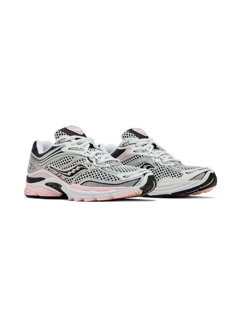 Saucony ProGrid Omni 9 Women's Running Shoes | Breathable Mesh Stability Sneakers | Premium Cushioned Athletic Sports Shoes for Walking, Running, Jogging, Gym & Training | White Pink - Image 3